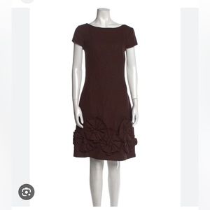 Badgley Mischka Brown Tweed Dress